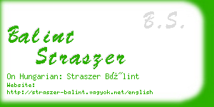 balint straszer business card